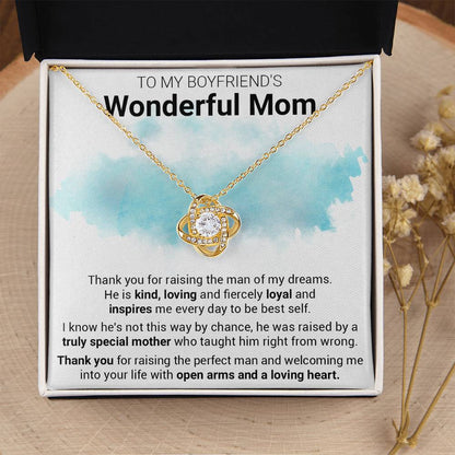 Gift For Boyfriend's Mom - Right From Wrong - Love Knot Love Knot Necklace