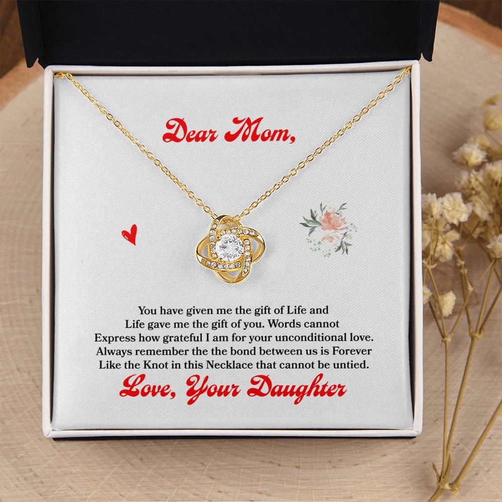 Gift For Mom - Love Knot Necklace 1 Love Knot Necklace