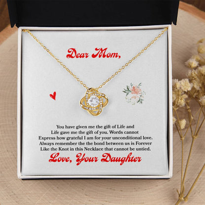 Gift For Mom - Love Knot Necklace 1 Love Knot Necklace