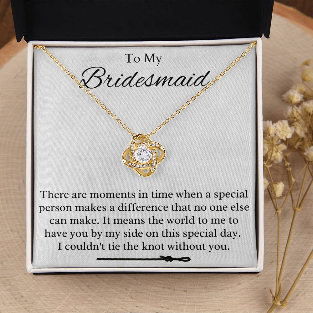 Bridesmaid Love Knot Necklace