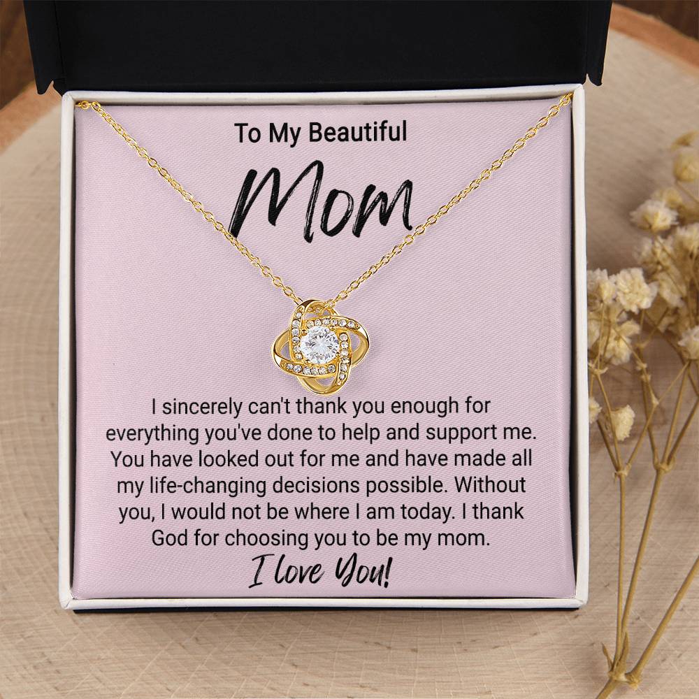 Gift For Mom - Love Knot Necklace 7 Love Knot Necklace
