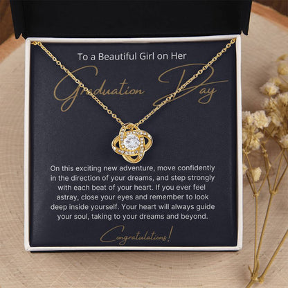 Gift For Girls On Graduation  Love Knot Necklace