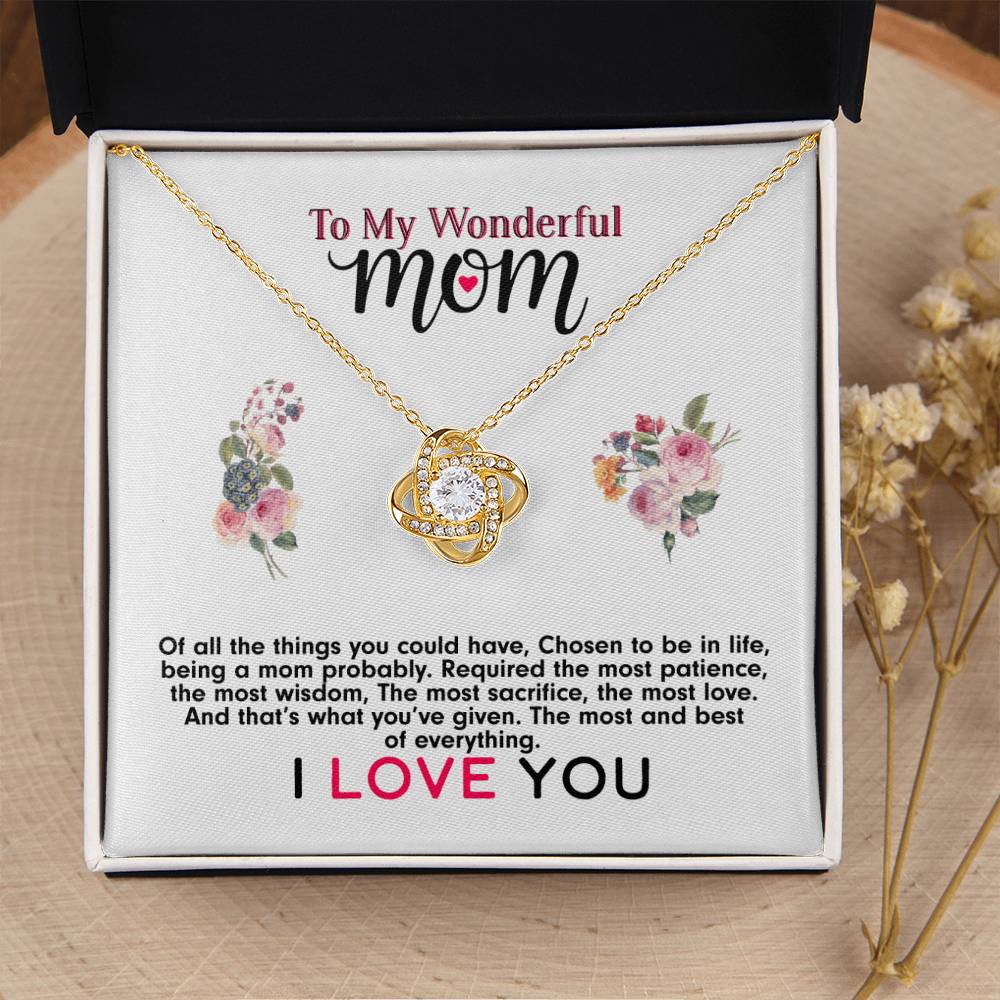 Gift For Mom - Love Knot Necklace 3 Love Knot Necklace