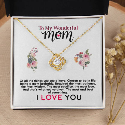 Gift For Mom - Love Knot Necklace 3 Love Knot Necklace