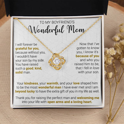 Gift For Boyfriend's Mom - Forever - Love Knot Love Knot Necklace