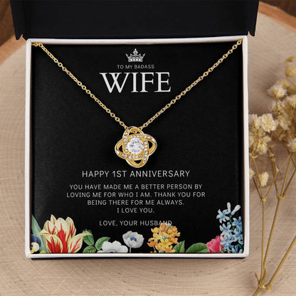 1 Year Anniversary Gift For Wife 1 Year Anniversary Gifts 1 Year Wedding Anniversary Gift Ideas 1St Wedding Anniversary Gift F(8) Love Knot Necklace