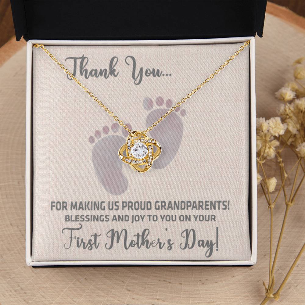 First Mothers Day Necklace Love Knot Necklace