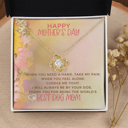 Best Dog Mom Ever Love Knot Necklace Mothers Day Dog Mom Jewelry Dog Mom Gifts Pet Lover Gift Love Knot Necklace