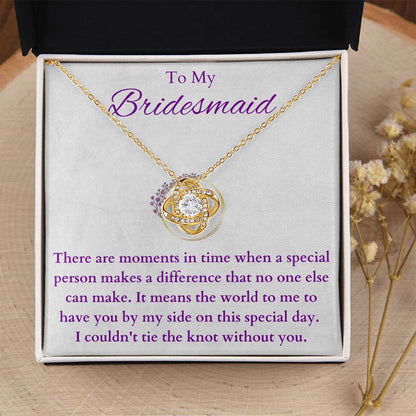 Bridesmaid(2) Love Knot Necklace
