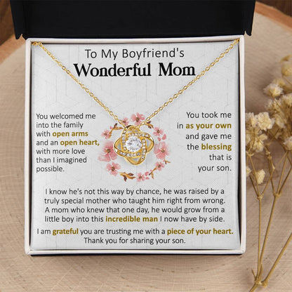 Gift For Boyfriend's Mom Welcomed By Chance Love Knot Necklace Love Knot Necklace