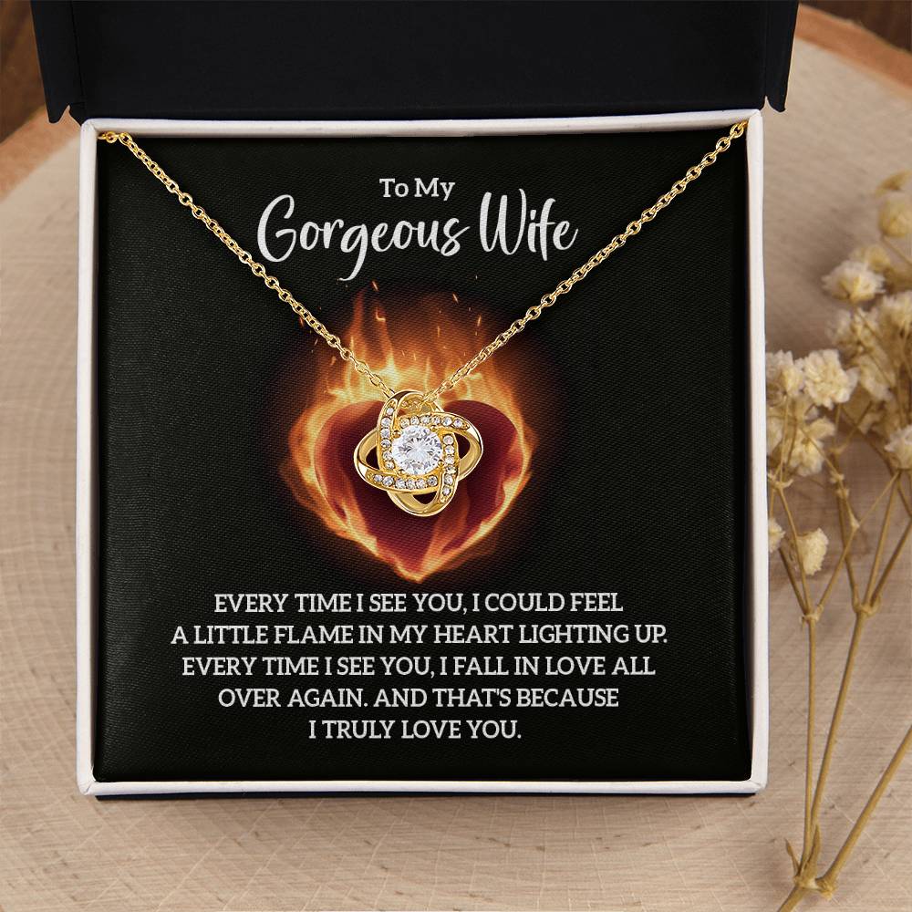 To My Wife Necklace Anniversary Gift For Wife Gift For Wife Wife Necklace Wife Birthday Gift Valentines Day Gift For Wife Love Knot Necklace