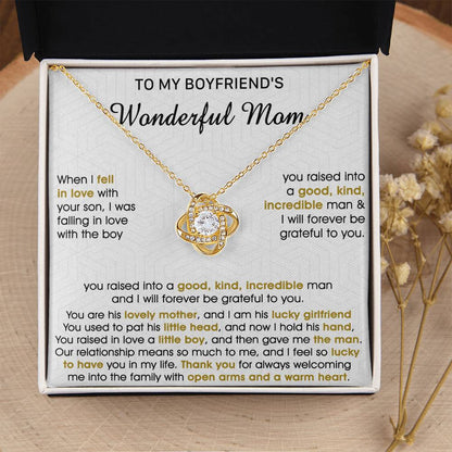 Gift For Boyfriend's Mom - Lovely Mother - Love Knot Love Knot Necklace