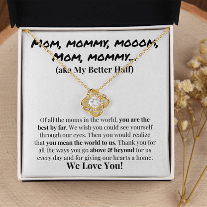 Cute Mother's Day Gift Love Knot Necklace