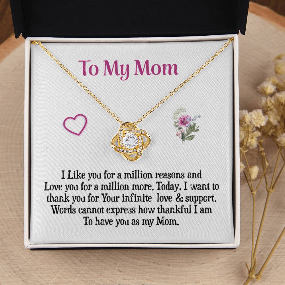 Gift For Mom - Love Knot Necklace Love Knot Necklace