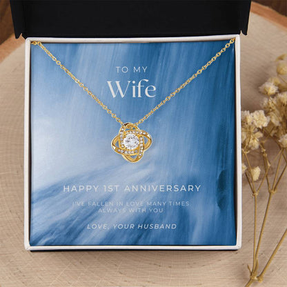 1 Year Anniversary Gift For Wife 1 Year Anniversary Gifts 1 Year Wedding Anniversary Gift Ideas 1St Wedding Anniversary Gift F(3) Love Knot Necklace
