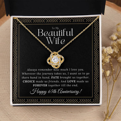 65 Year Anniversary Gift For Wife 65 Year Anniversary Gifts 65 Year Wedding Anniversary Gift Ideas 65Th Wedding Anniversary Gift F Love Knot Necklace