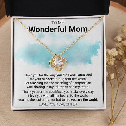 Gift For Mom - Your Support - Love Knot Love Knot Necklace