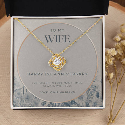 1 Year Anniversary Gift For Wife  1 Year Anniversary Gifts  1 Year Wedding Anniversary Gift Ideas  1St Wedding Anniversary Gift F(3) Love Knot Necklace