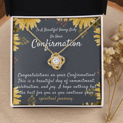 Confirmation Gift For Girls Confirmation Granddaughter Goddaughter Confirmation Confirmation Gift Ideas For Girls Catholic Confirmation Love Knot Necklace