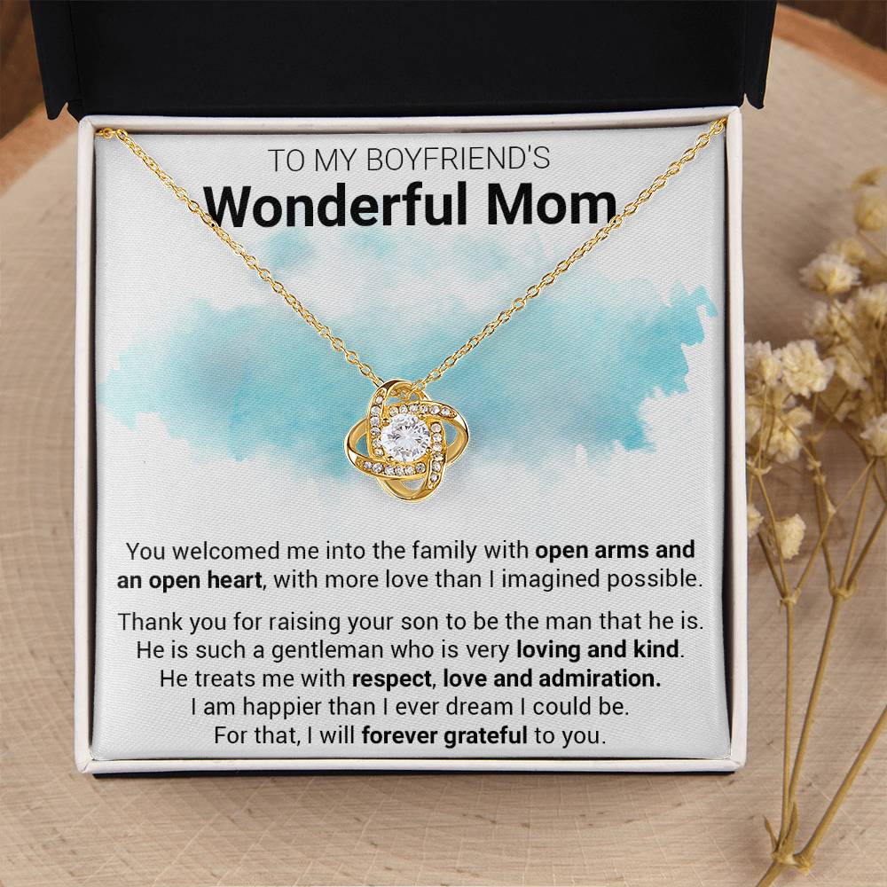 Gift For Boyfriend's Mom Welcomed For That Love Knot Necklace Love Knot Necklace