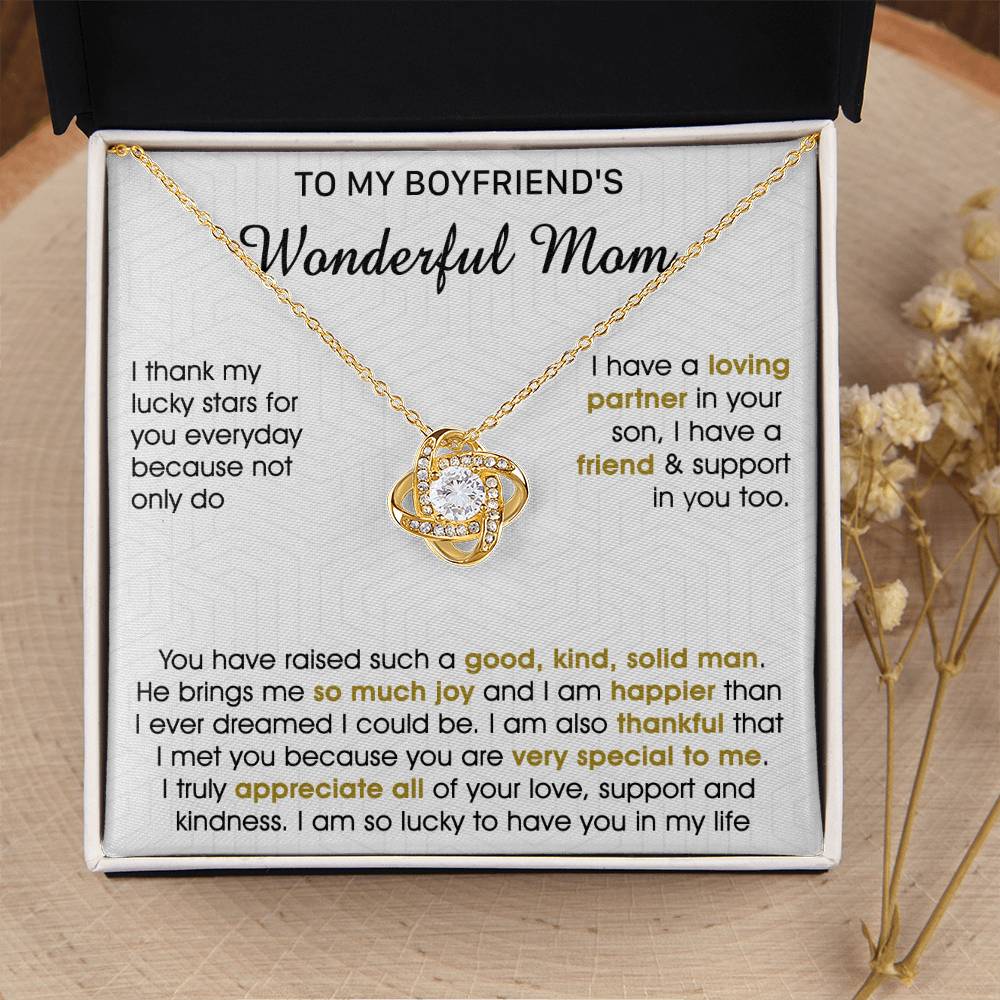 Gift For Boyfriend's Mom - All Of Your Love - Love Knot Love Knot Necklace