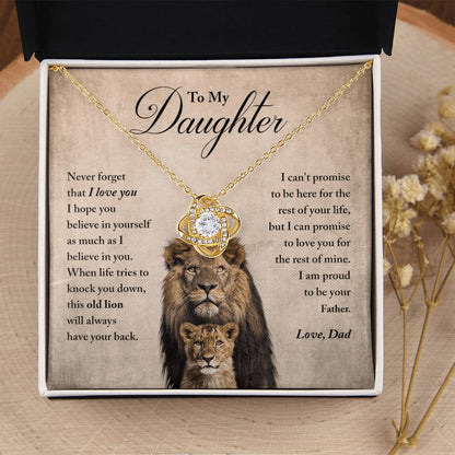 Daughter - Believe In Yourself - Ne Love Knot Necklace