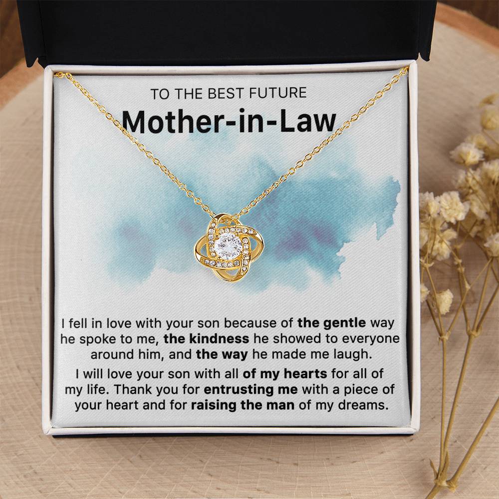 Gift For Future Mother-In-Law Lux Gentle I Will Love Knot Necklace Love Knot Necklace