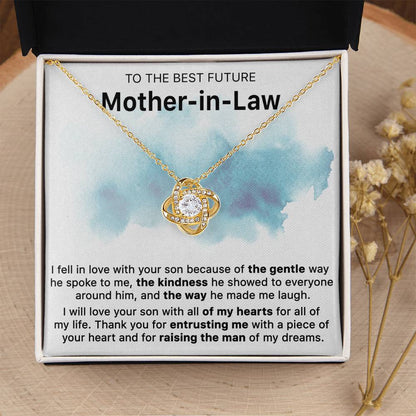 Gift For Future Mother-In-Law Lux Gentle I Will Love Knot Necklace Love Knot Necklace