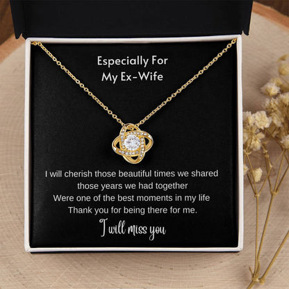 Ex-Wife Divorced Departing Gift Former Wife For My Ex Birthday Mother's Day Breakup Gift Friendship P Love Knot Necklace