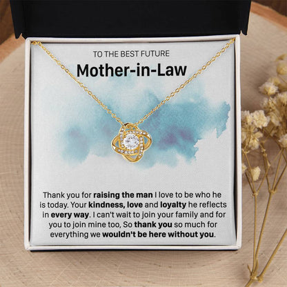 Gift For Future Mother-In-Law - Lux Can't Wait To Join Love Knot Necklace Love Knot Necklace