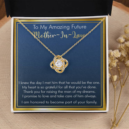 Gift For Future Mother-In-Law - Part Of Your Family - Love Knot Love Knot Necklace