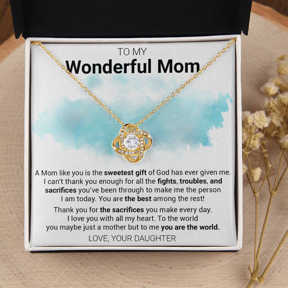 Gift For Mom - The Sweetest Love Knot Necklace