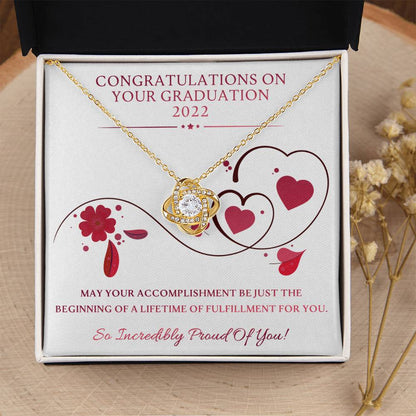Class Of 2022 Gift Necklace For Daughter Graduation Necklace For Granddaughter Graduation Gifts F Love Knot Necklace