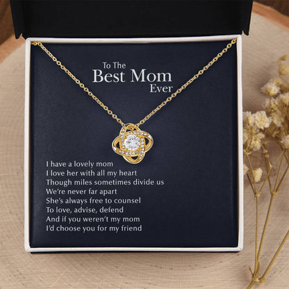 A Lovely Mom Love Knot Necklace