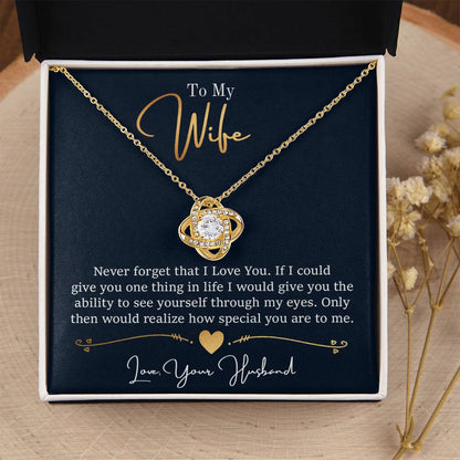 Wife - Never Forget That I Love You Love Knot Necklace