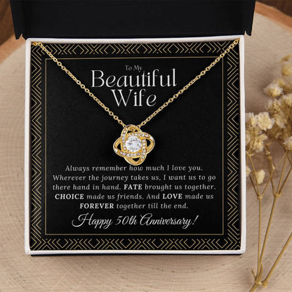 50 Year Anniversary Gift For Wife 50 Year Anniversary Gifts 50 Year Wedding Anniversary Gift Ideas 50Th Wedding Anniversary Gift F Love Knot Necklace