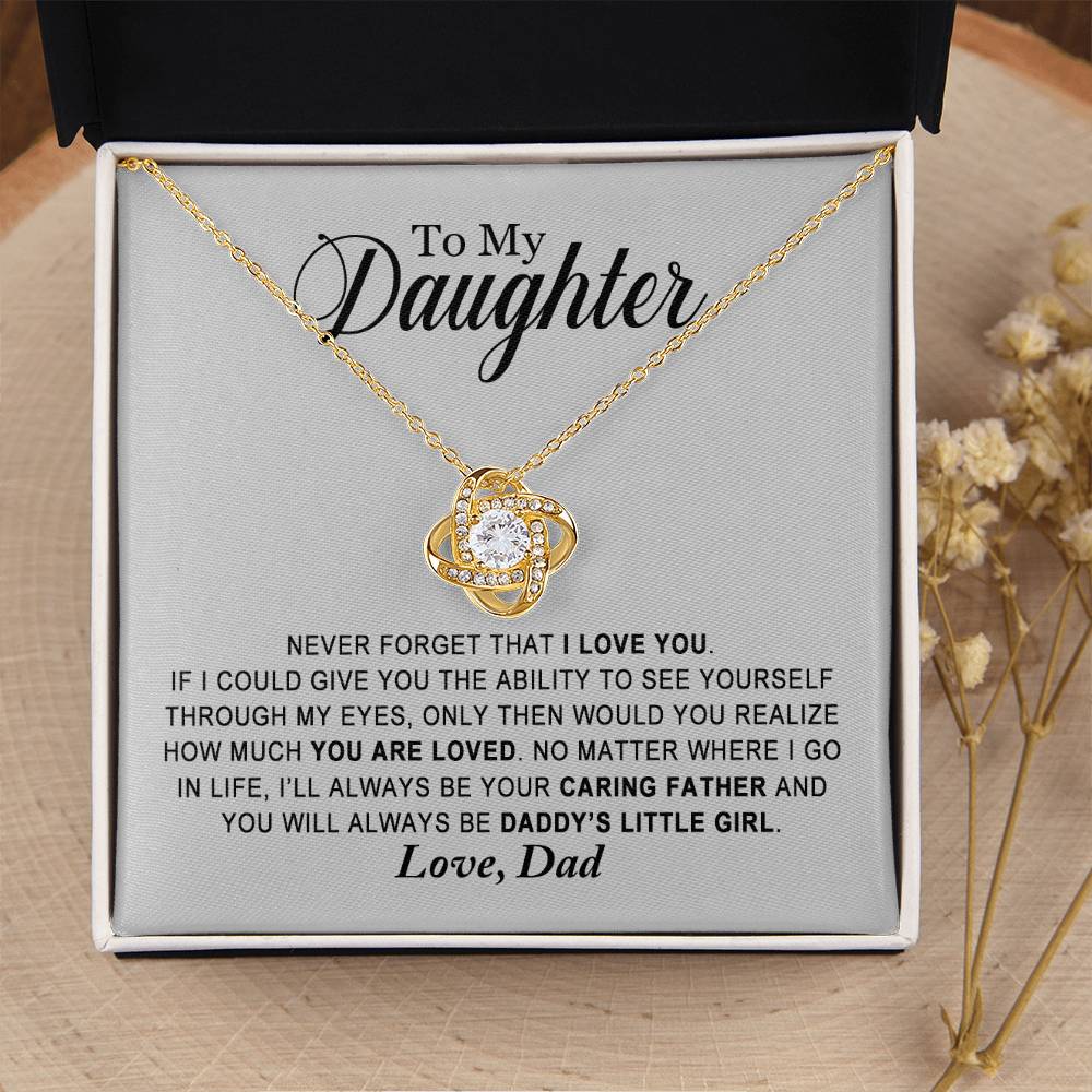 Daughter - You Are Loved - Ne Love Knot Necklace