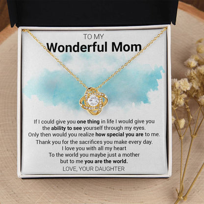 Gift For Mom - All My Heart - Love Knot Love Knot Necklace