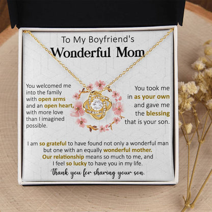 Gift For Boyfriend's Mom Welcomed Equally Wonder Mother Love Knot Necklace Love Knot Necklace