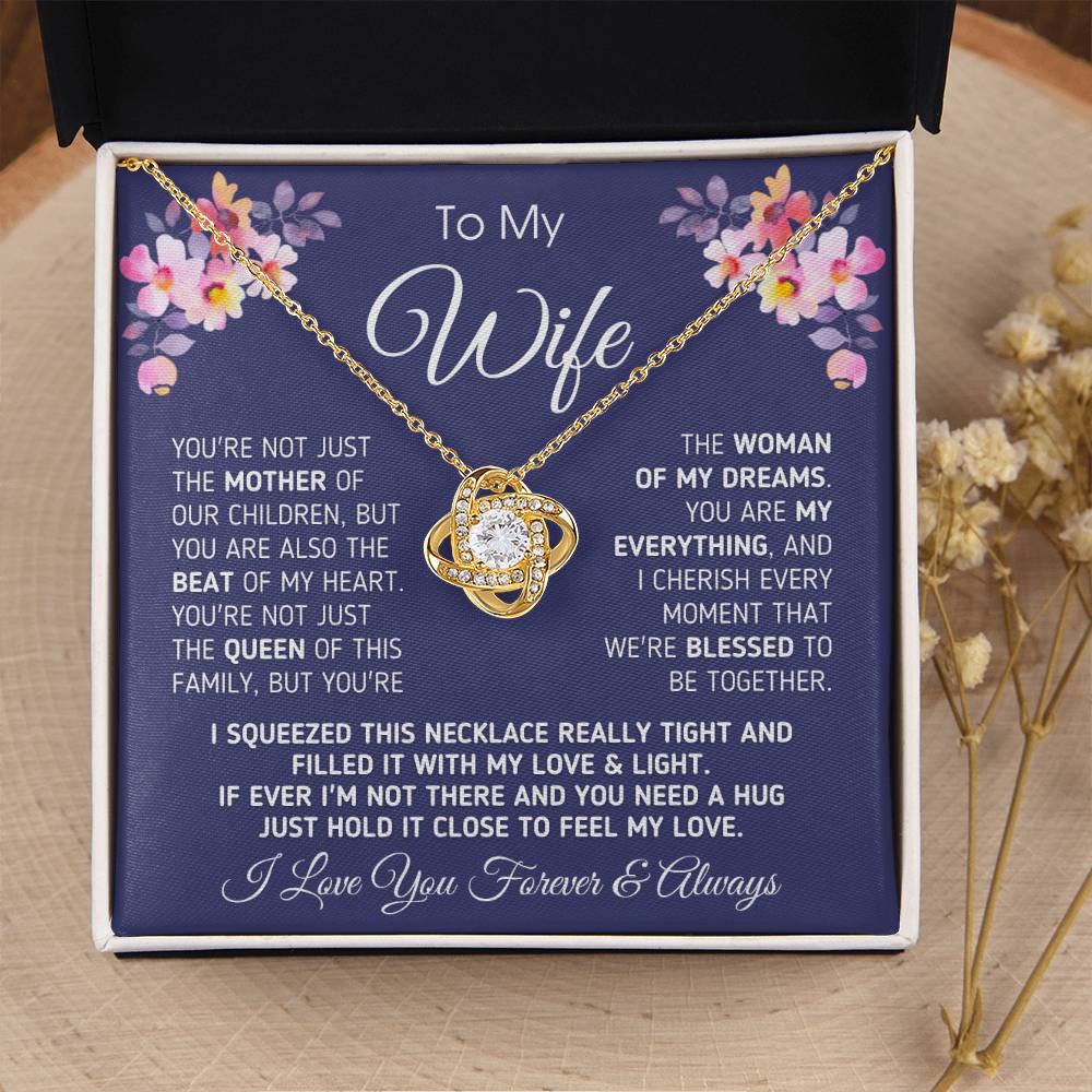 To My Wife Necklace Sentimental Gift For Wife From Husband Wife Birthday Anniversary Gift Love Knot Necklace