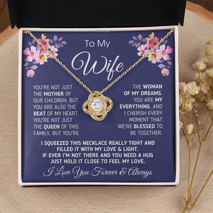 To My Wife Necklace Sentimental Gift For Wife From Husband Wife Birthday Anniversary Gift Love Knot Necklace
