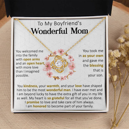 Gift For Boyfriend's Mom Welcomed Kindness Warmth Love Knot Necklace Love Knot Necklace