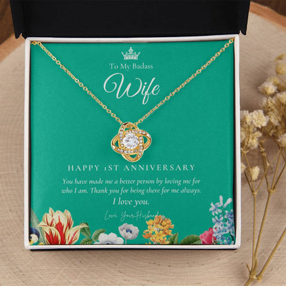 1 Year Anniversary Gift For Wife 1 Year Anniversary Gifts 1 Year Wedding Anniversary Gift Ideas 1St Wedding Anniversary Gift F(7) Love Knot Necklace