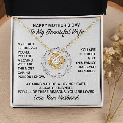 Delivery By Mother's Day Wf014 Love Knot Necklace Gift For Wife Love Knot Necklace