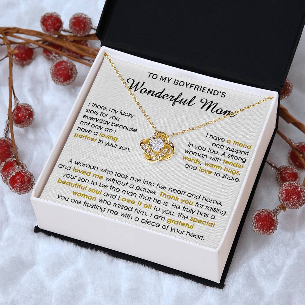 Gift For Boyfriend's Mom - Tender Words - Love Knot Love Knot Necklace