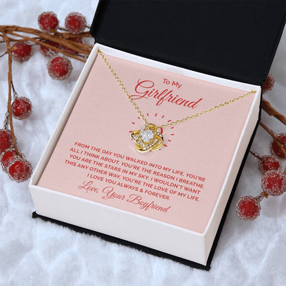 Will You Be My Girlfriend Gift Girlfriend Proposal Ideas Asking Out Girlfriend Will You Be My Girlfriend Proposal Necklace Love Knot Necklace