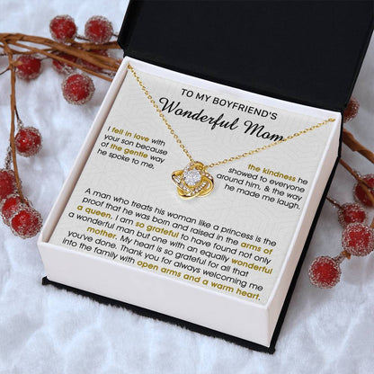 Gift For Boyfriend's Mom Gentle Way Arms Of Queen Love Knot Necklace Love Knot Necklace