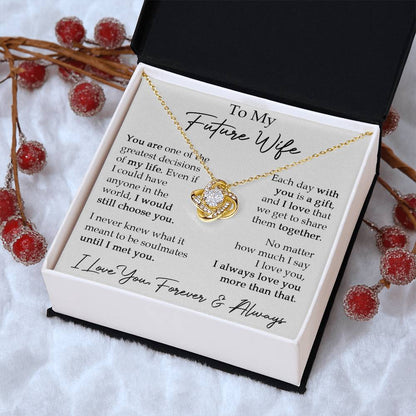 Gift For Future Wife Girlfriend Gift Sentimental Necklace For Her Anniversary Gift Birthday Gift Promise Gift F Love Knot Necklace
