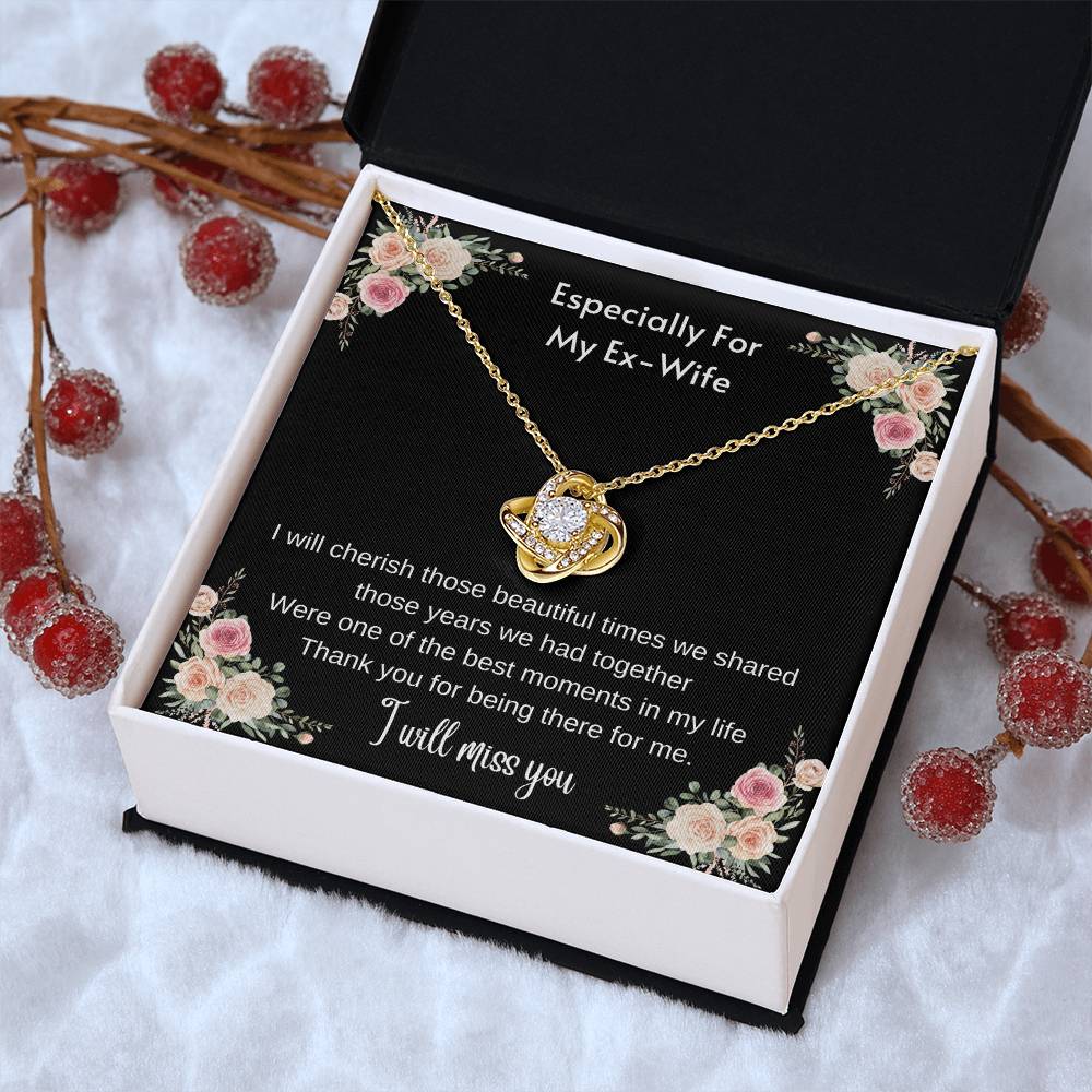 Ex-Wife Divorced Departing Gift Former Wife For My Ex Birthday Mother's Day Breakup Gift Friendship Pr Love Knot Necklace