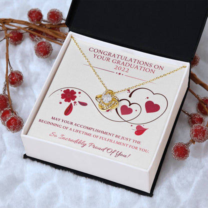 Class Of 2022 Gift Necklace For Daughter Graduation Necklace For Granddaughter Graduation Gifts F Love Knot Necklace